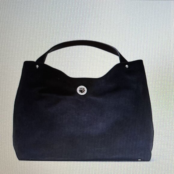 KATE SPADE "Willa" Satchel Hobo Bag - Black - Stardust Suede - Picture 1 of 7